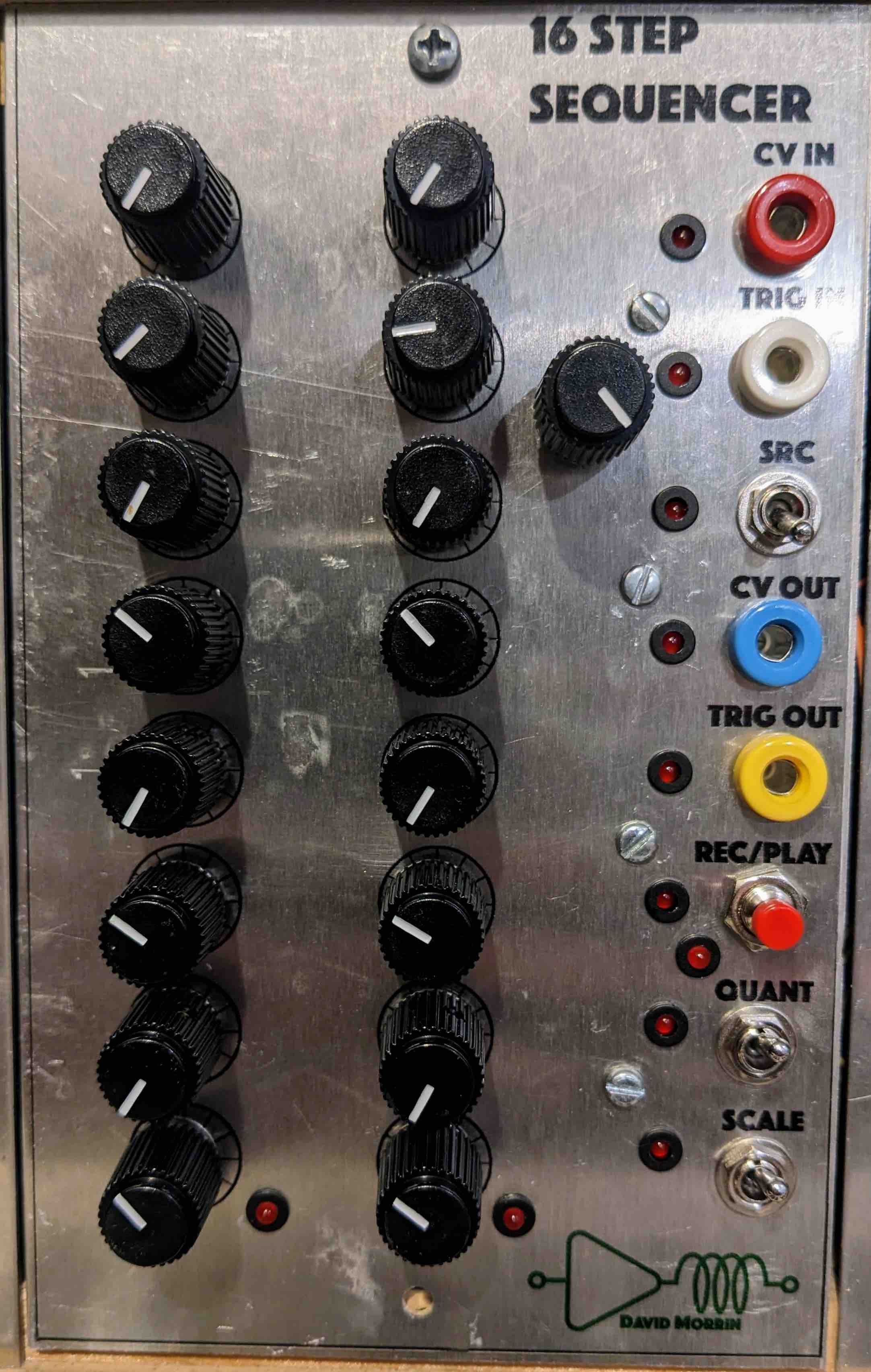 16 step sequencer module panel