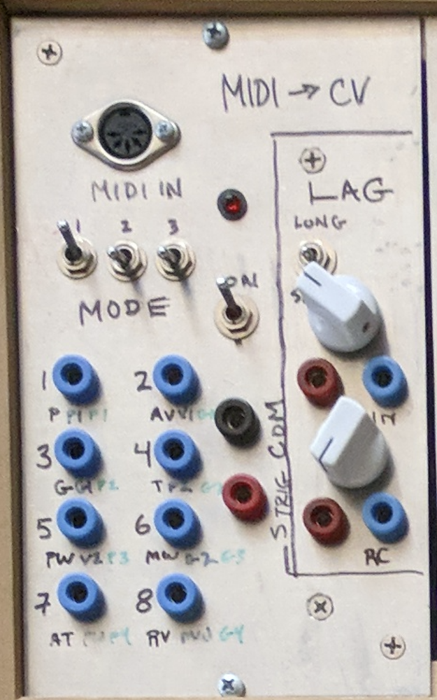 MIDI to control voltage module