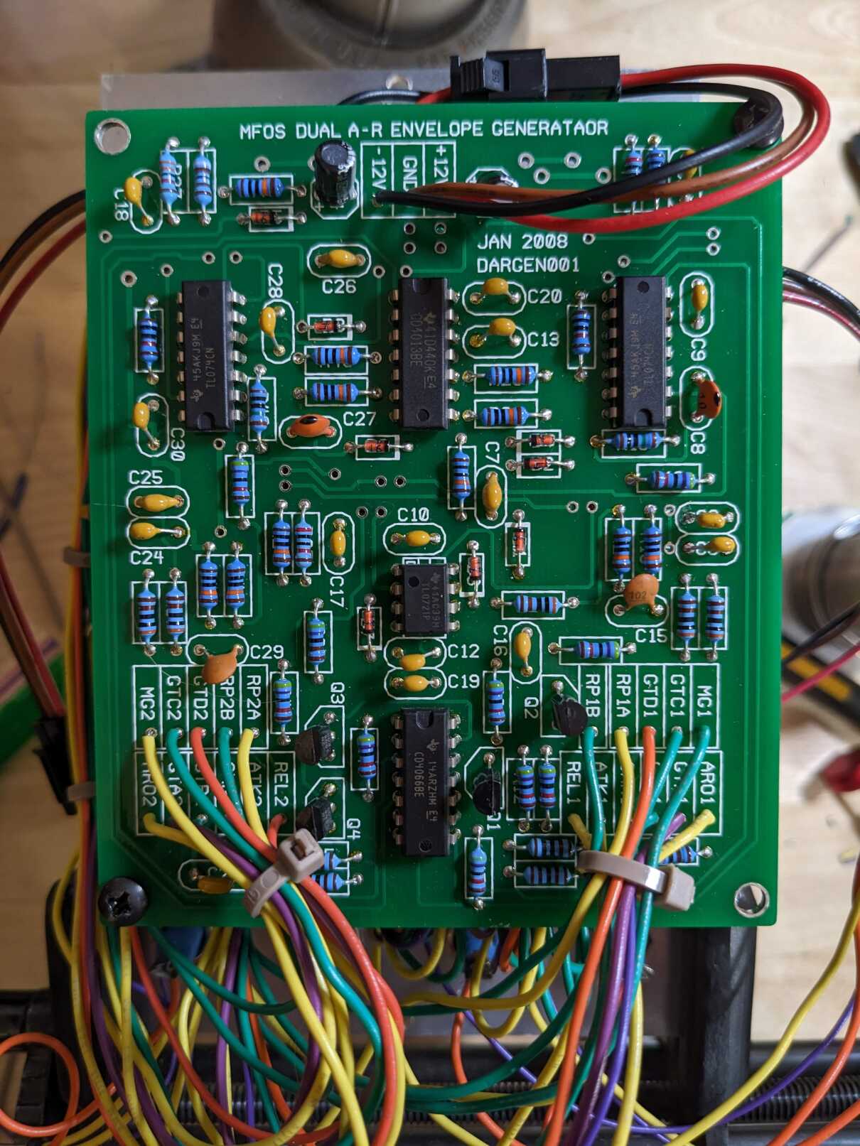 quad envelope generator PCB for channels 3 and 4