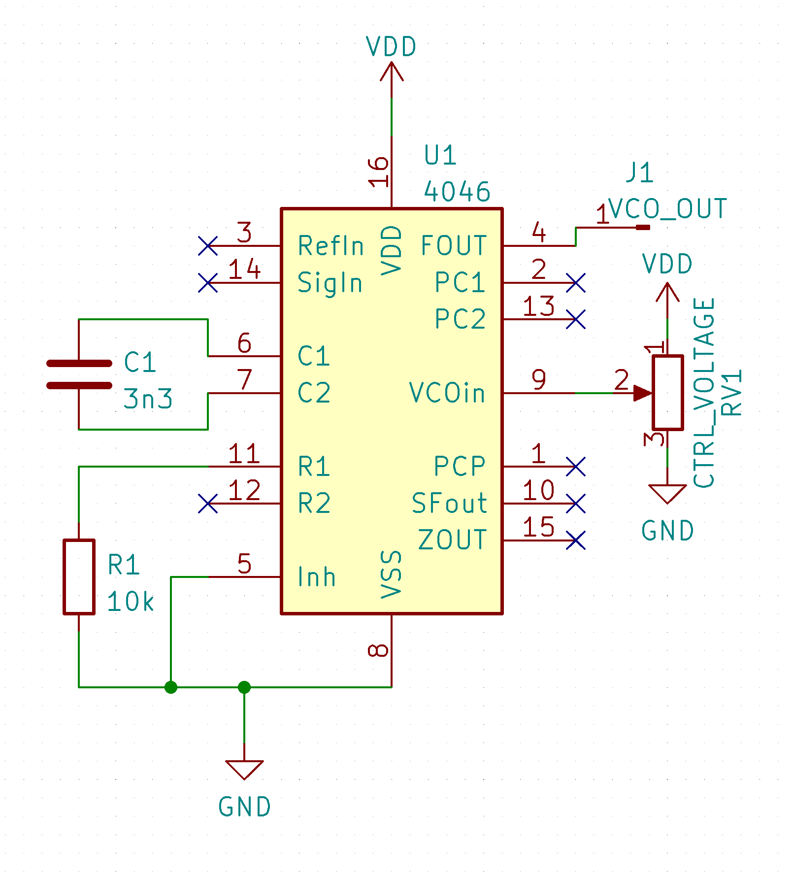 4046 VCO circuit