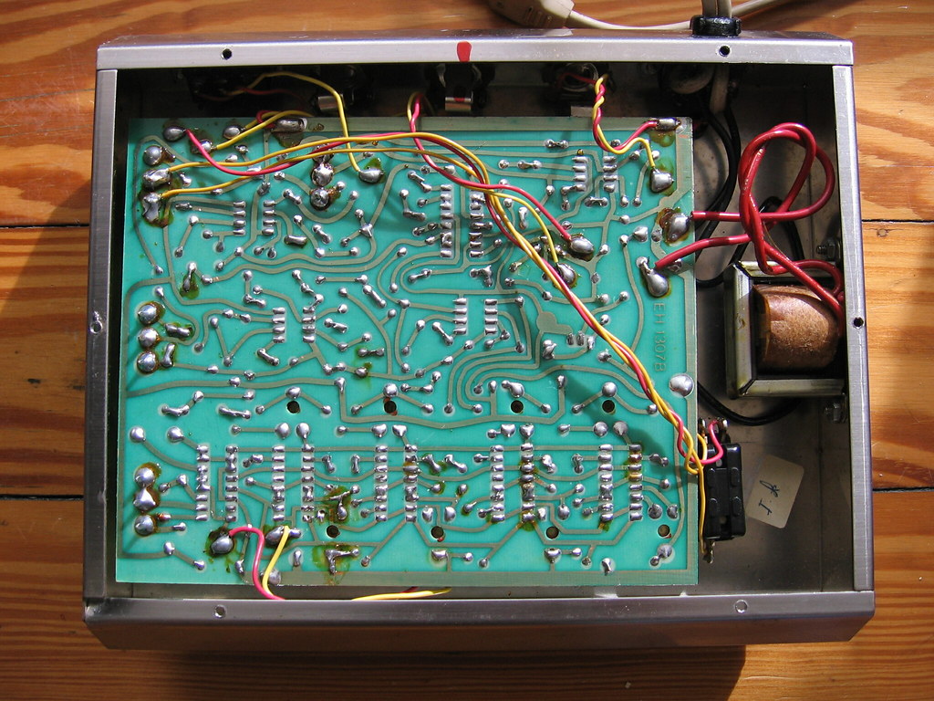 EH 1370B Memory Man circuit board, solder side