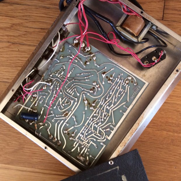 EH 1309B Memory Man PCB, solder side.