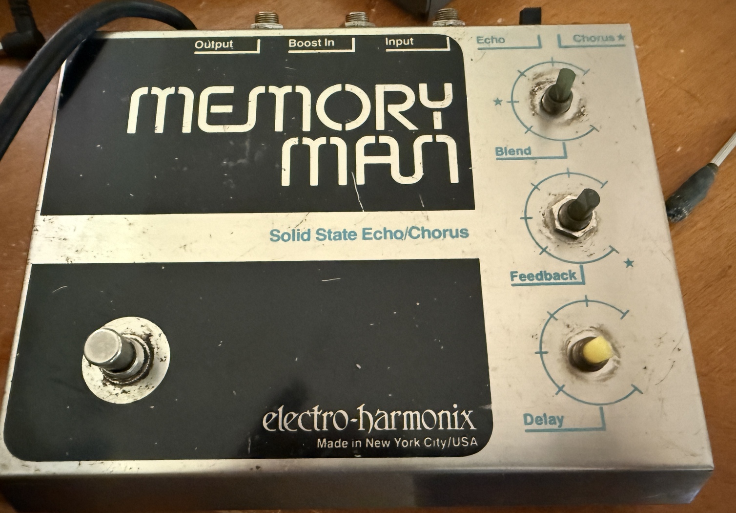 Memory Man Echo/Chorus exterior with a EH1338A PCB inside. Photo courtesy Pete's Pedals.