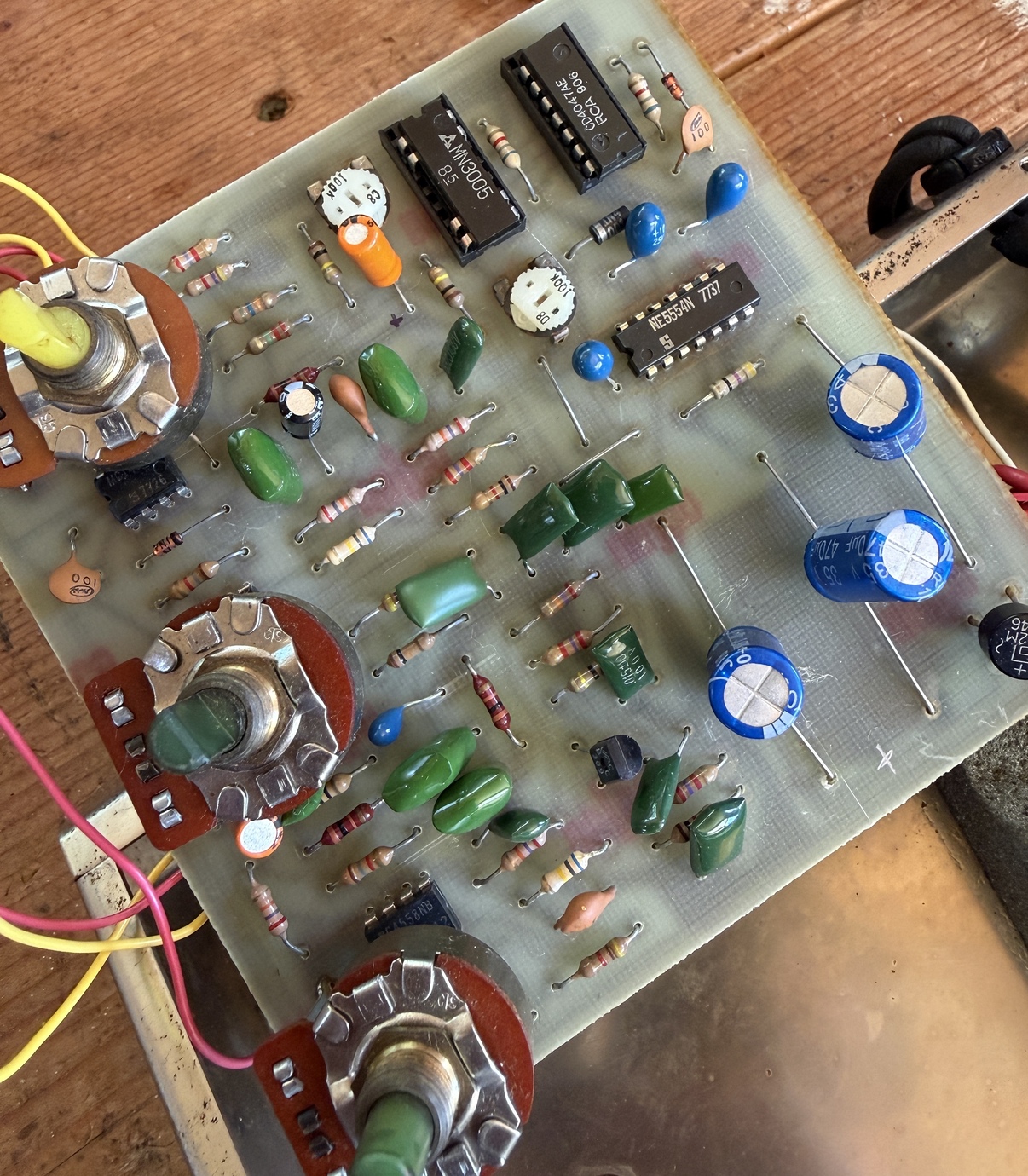 Memory Man EH1338A PCB, component side. Photo courtesy Pete's Pedals.
