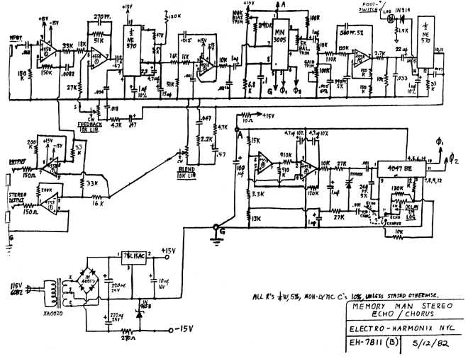 EH 7811b Memory Man schematic