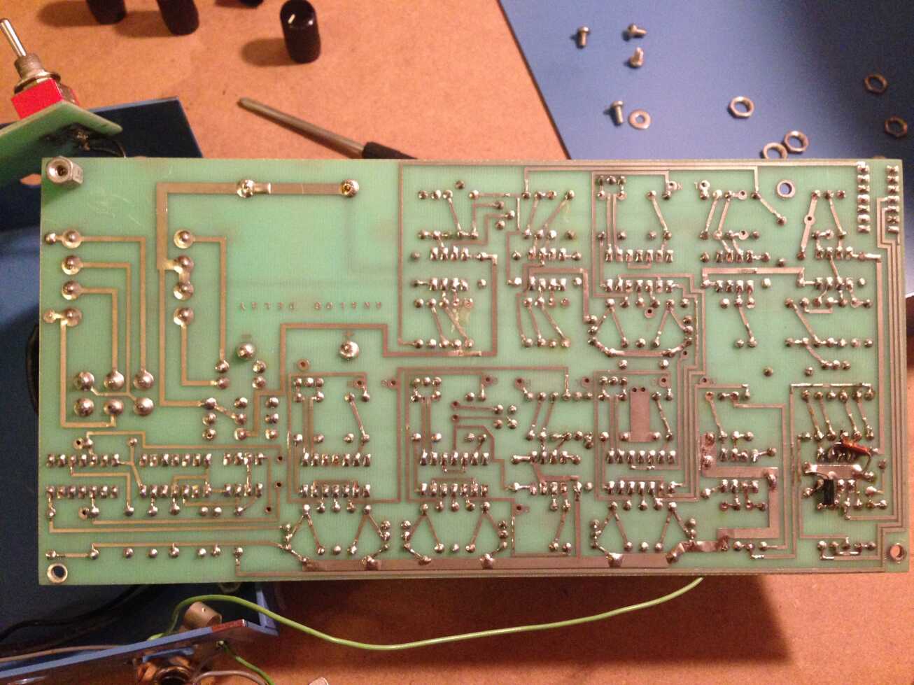 Tycobrache analog delay PCB solder side