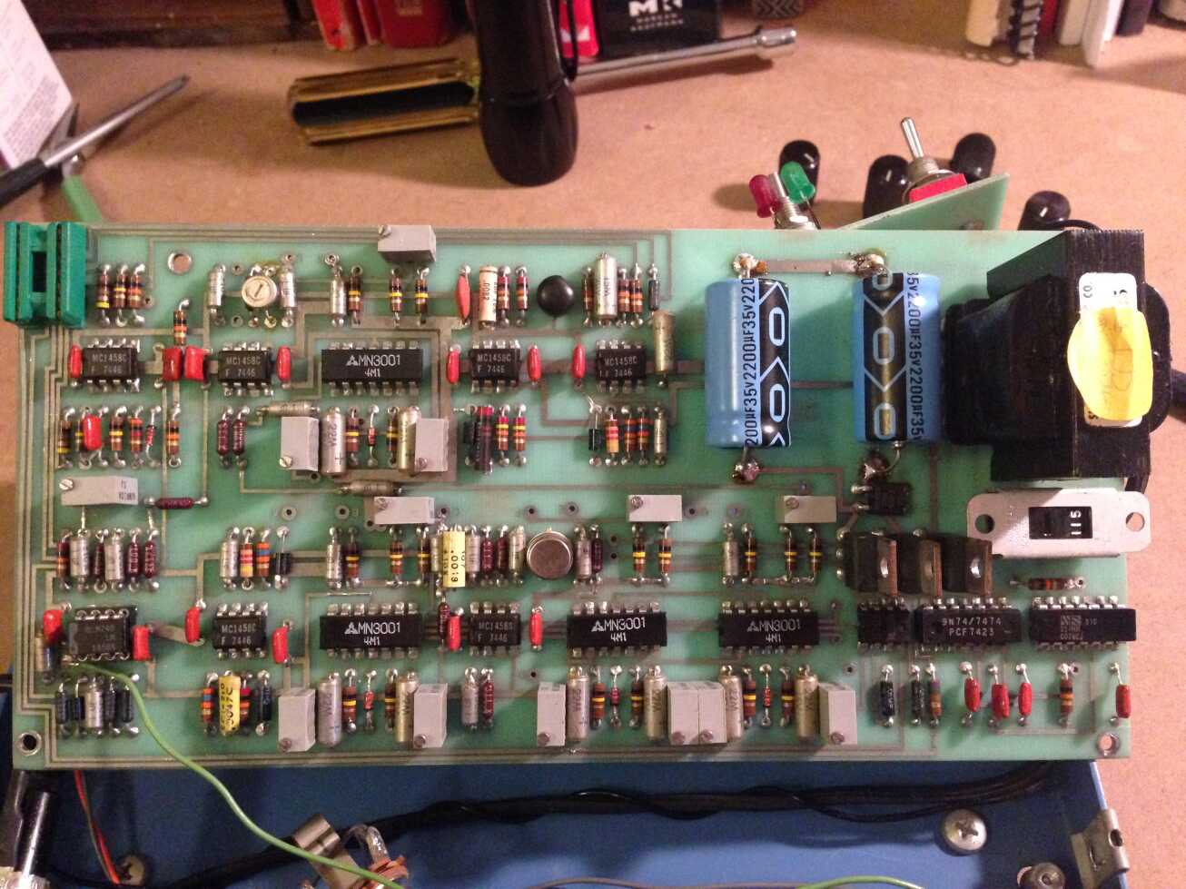 Tycobrache analog delay PCB component side